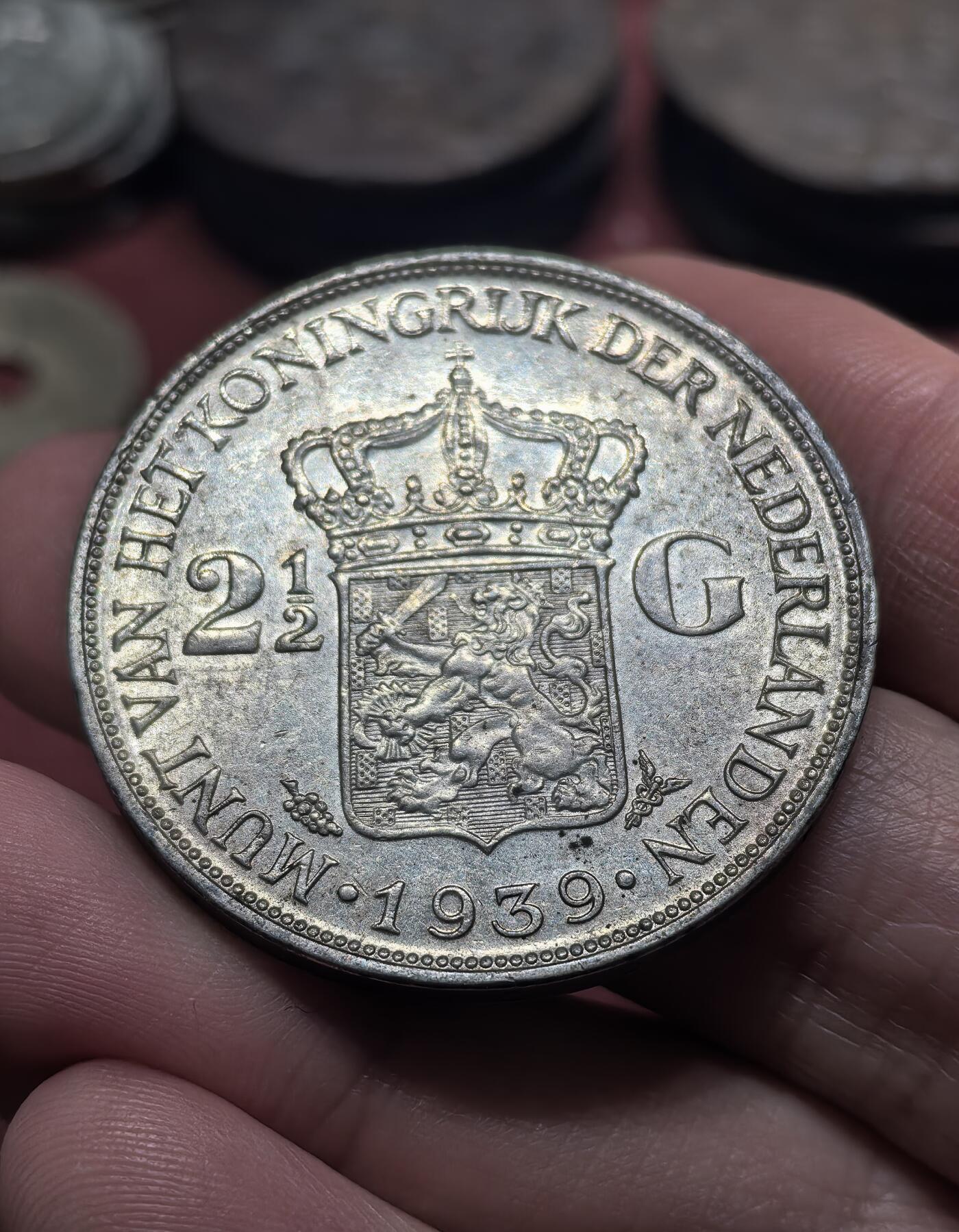 南宋泉阁俄币 外币 国币 专场第二十期 【送拍无额外佣金】 荷兰 1929年 荷兰威廉敏娜2.5盾大银币 25g 720银 通货好品