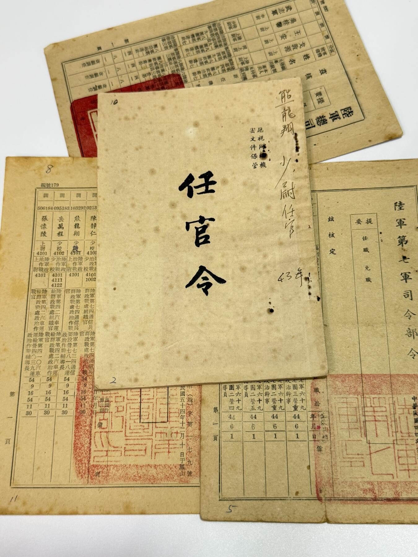 韵星假日拍卖第三十一期 -- Rimey Holidays Auction 31 18军抗战老兵熊龙翔少校旧藏，任命书与照片一组大全套