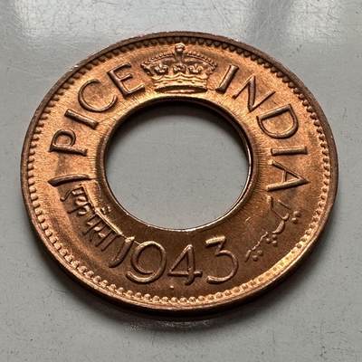 🌹外币初藏🌹🐯2025年第137场  每周二四六晚8️⃣点 接代拍 - 英属印度1943年一派沙—3