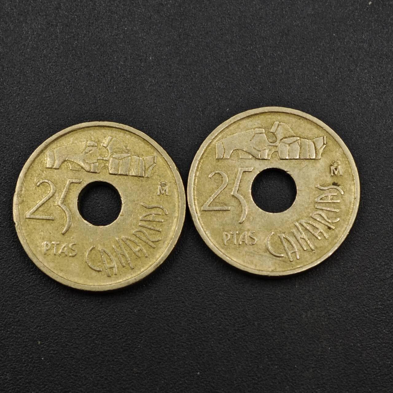 【淘币小摊】实时拍第八百一十九拍   散币场   满百包邮可预留二周 每周一统一发货   西班牙1994年25比赛塔2枚