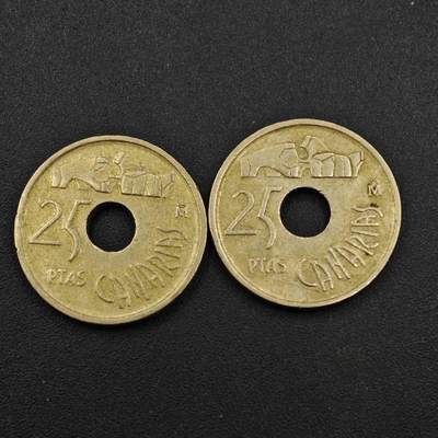 【淘币小摊】实时拍第八百一十九拍   散币场   满百包邮可预留二周 每周一统一发货   - 西班牙1994年25比赛塔2枚