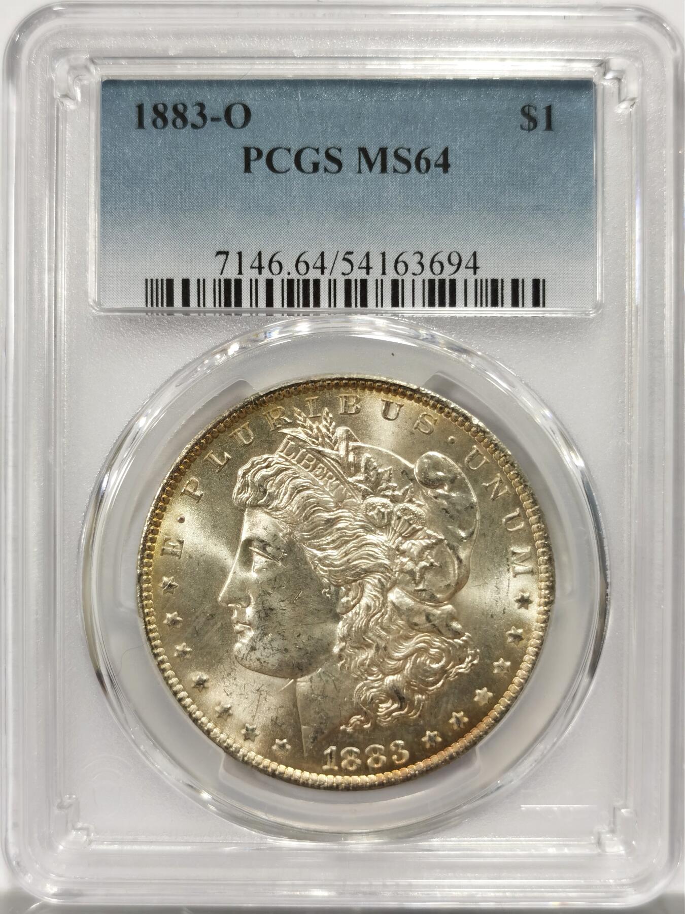 博洋堂藏家专场系列之美国钱币白金之夜专场②暨第152期（全场包邮）  PCGS MS64 美国1883 O 五彩包浆-4