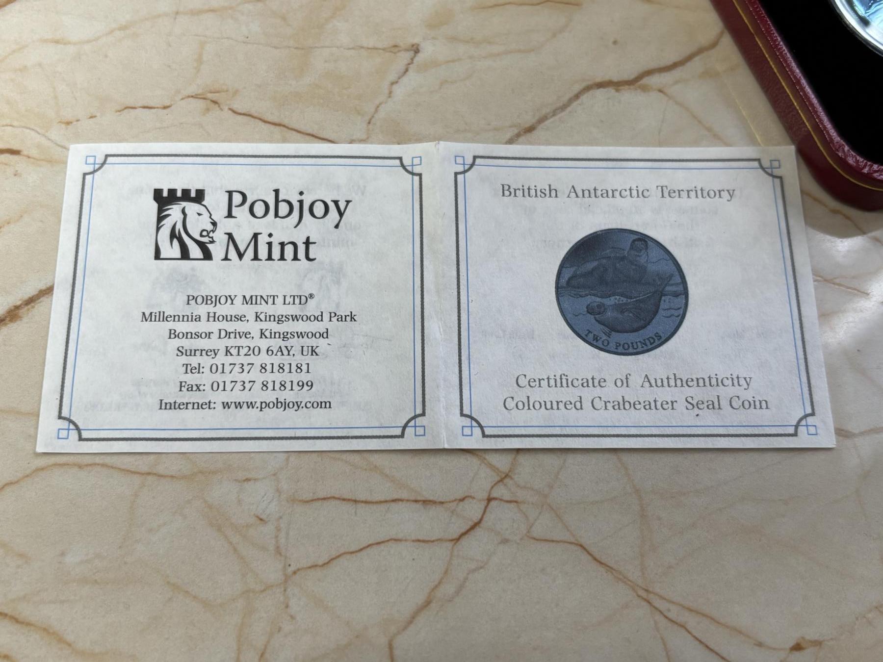 第184期拍卖 英属南极领地2017年动物系列海豹绿色纯钛纪念币