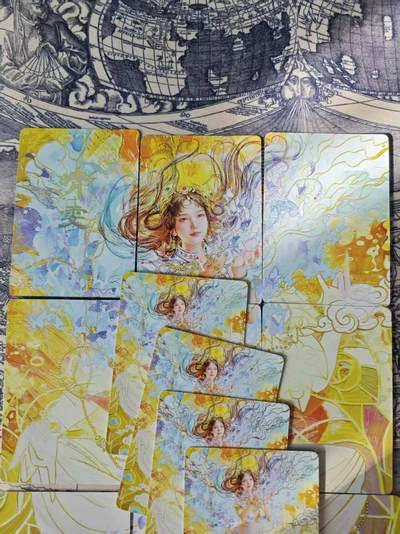 光影卡牌第26期，各家亲签，各家套卡，持续收拍品 - 燎原太虚幻境晴雯九拼卡、普卡、幻彩卡一套13张