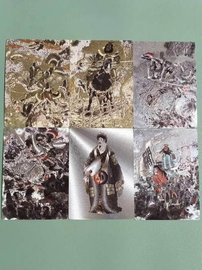 光影卡牌第26期，各家亲签，各家套卡，持续收拍品 - 戴敦邦五虎＋诸葛亮，粗闪工艺