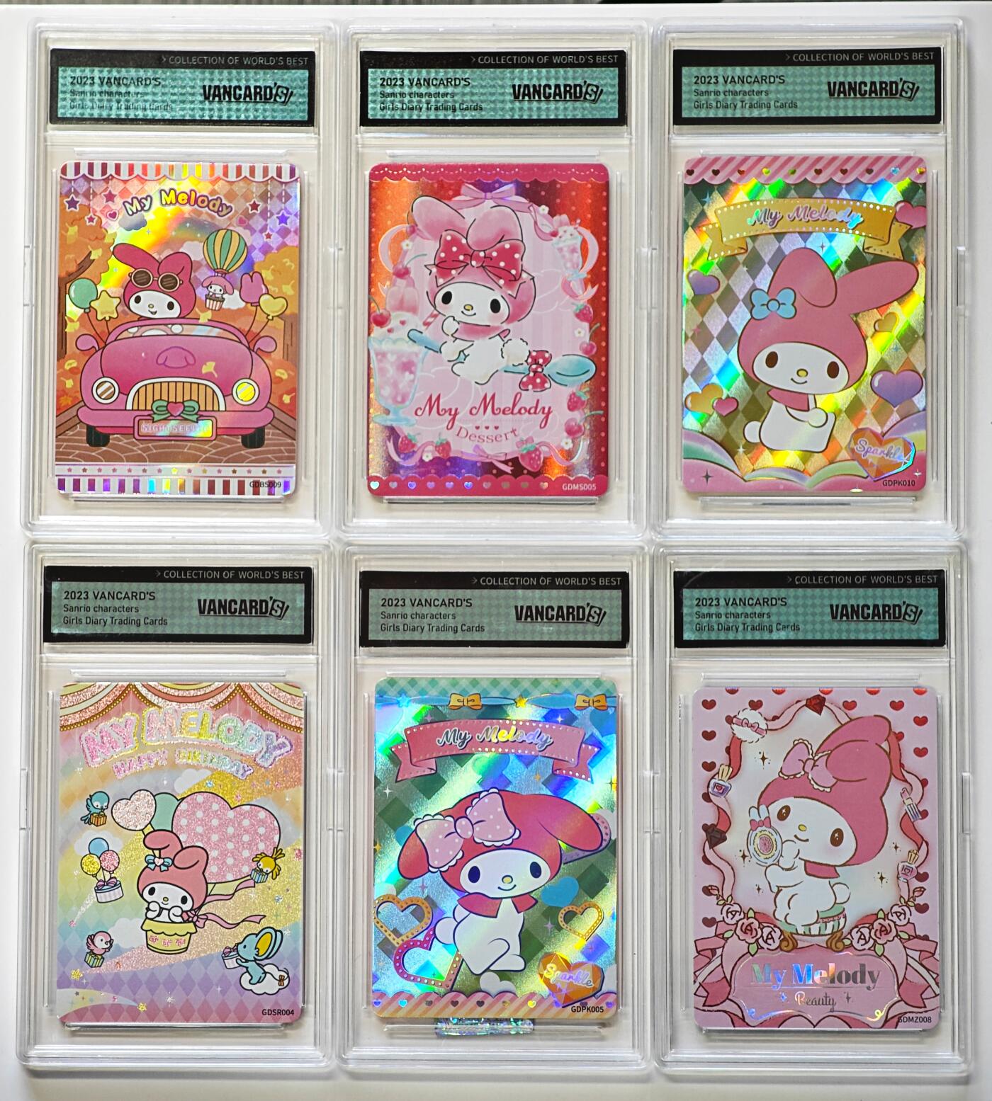 白泽拍卖卡牌手绘专场第29期（忽有故人心上过，回首山河已是秋） 2023 万画云游 三丽欧 女生日记 6张 美乐蒂  彩闪 官封卡砖