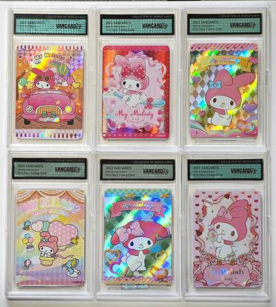 白泽拍卖卡牌手绘专场第29期（忽有故人心上过，回首山河已是秋） - 2023 万画云游 三丽欧 女生日记 6张 美乐蒂  彩闪 官封卡砖