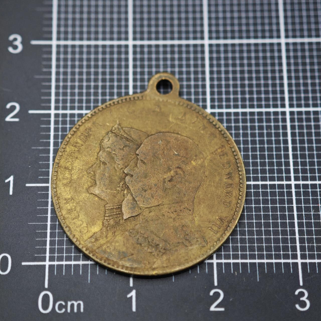 【淘币小摊】限时拍第八百二十三拍  纪念章场  满百包邮可预留两周  周一统一发货   英国1901年爱德华七世登基纪念章