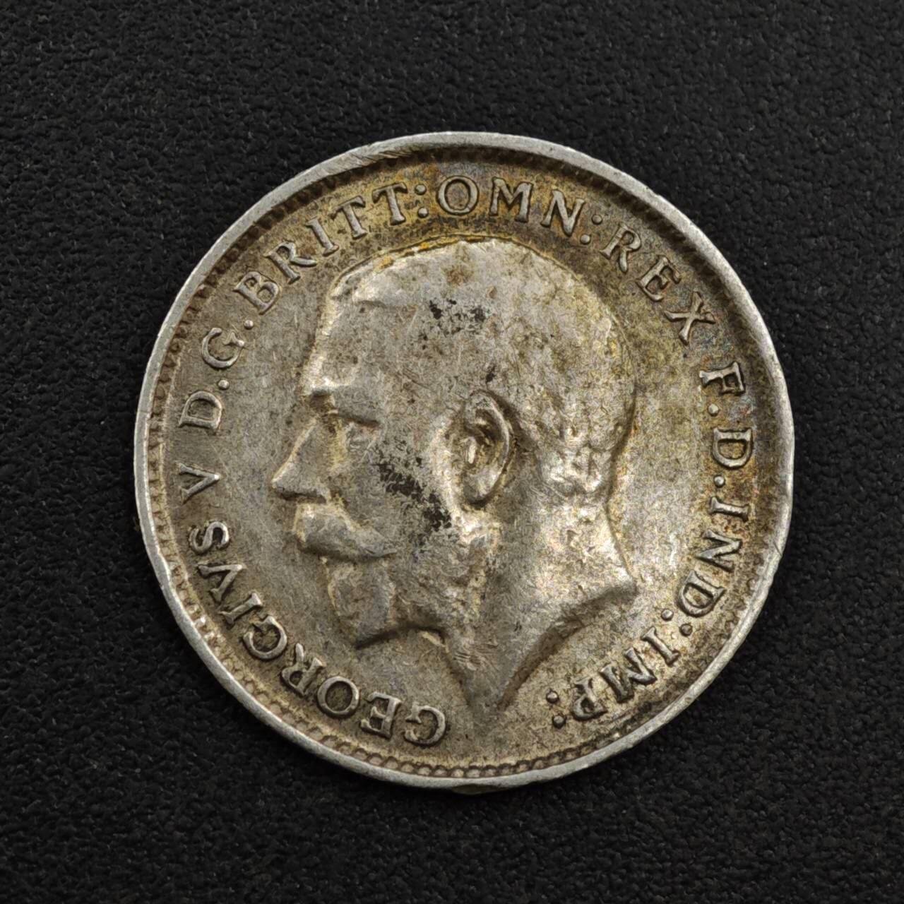 【淘币小摊】实时拍第八百一十九拍   散币场   满百包邮可预留二周 每周一统一发货   英国1911年乔治五世3便士银币