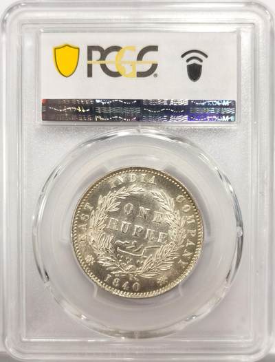 博洋堂世界钱币拍卖第150期（全场包邮） PCGS MS62 英属印度1840年维多利亚1卢比银币