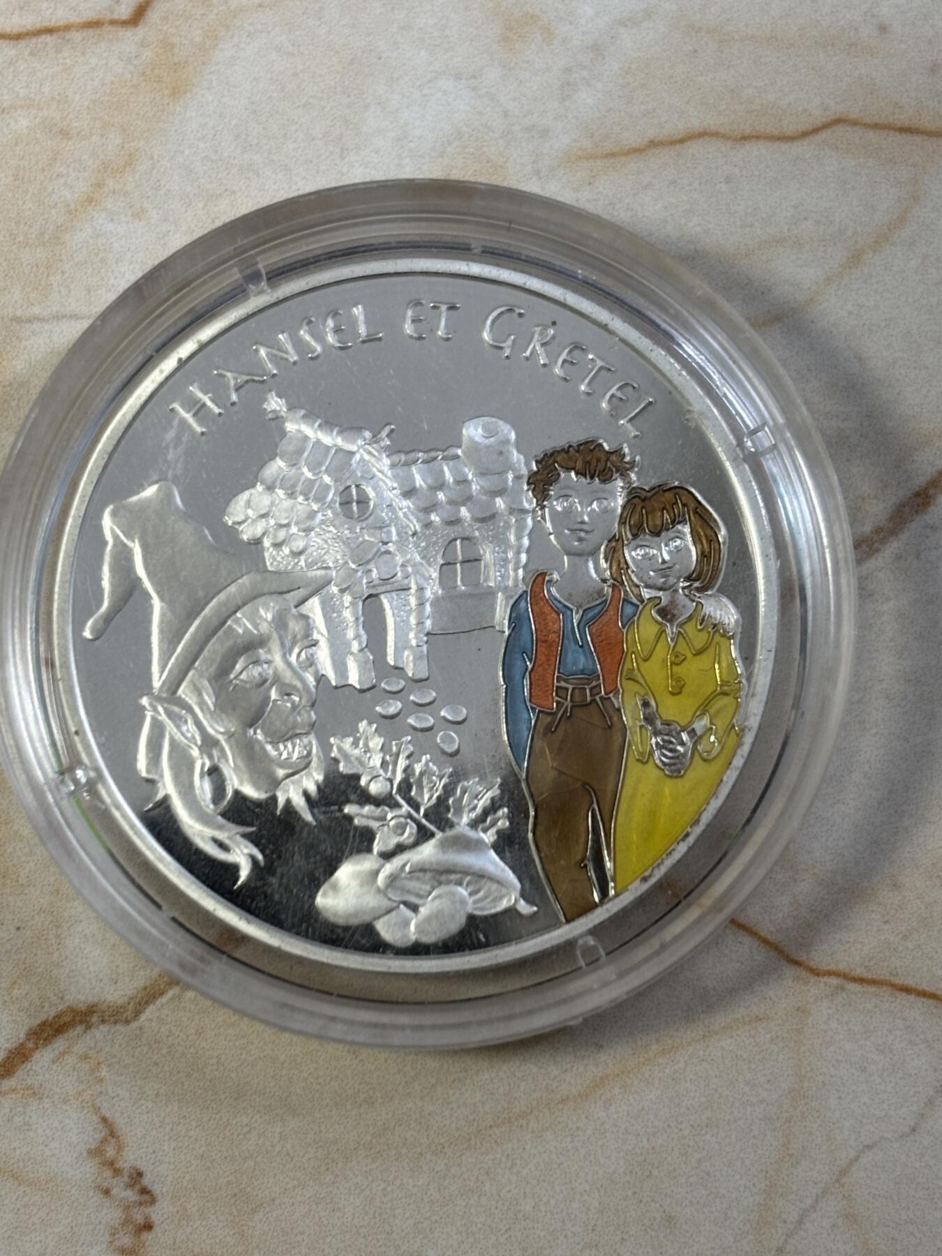 第184期拍卖 法国2003年童话系列匹诺曹彩色纪念银币1，900银，22.2克银价277