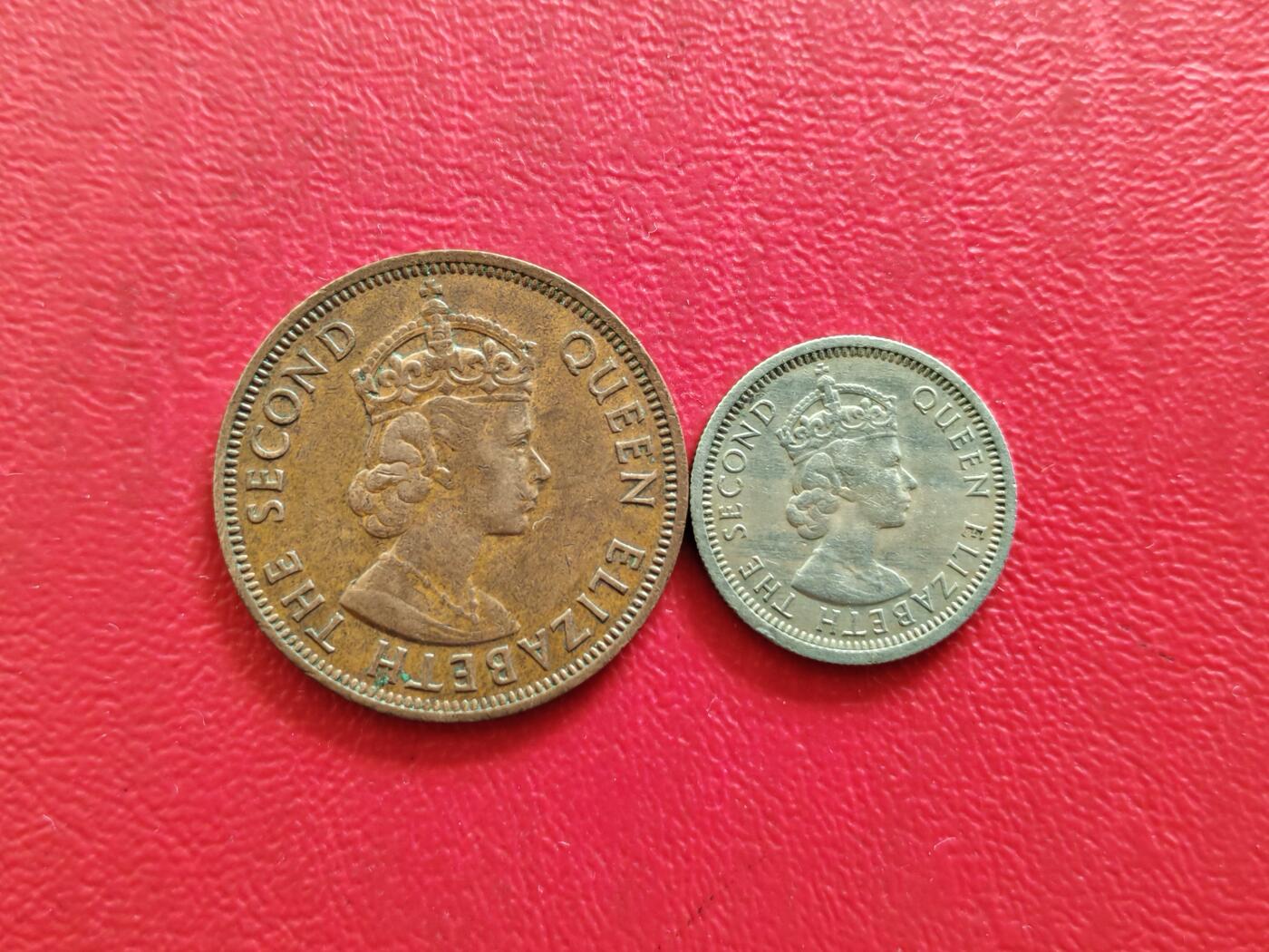 【云涧收藏】第八十二场 英属东加勒比1955年1、10分2枚