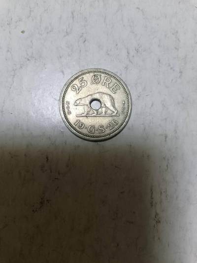 【20251209】非全新纸币和硬币第311场 - 格陵兰岛1926年25欧尔，稀少