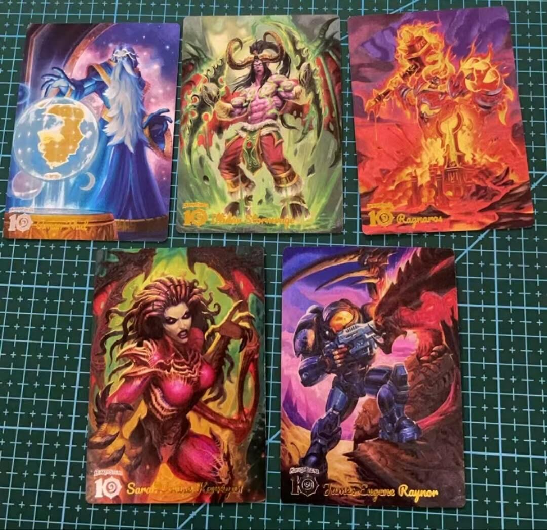 龙虎卡牌六六场 （无佣金，周六结拍，欢迎送拍） 粗闪5张 奇点卡牌  暴雪10周年