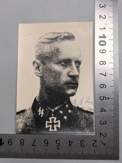 小驴勋章奖章收藏12月06日周六晚六点拍卖（珍爱和平，收藏战争，铭记历史，勿忘国耻，忠党爱国。有偿代拍，送拍规则在简介最后，参拍须阅读规则后再参拍，关系到运费包装发货时效真假辨别等关键信息，拍卖时不再发原图，看大图店主微信码在拍卖店铺介绍里） - 金近战橡叶骑铁Max Hansen战后亲签