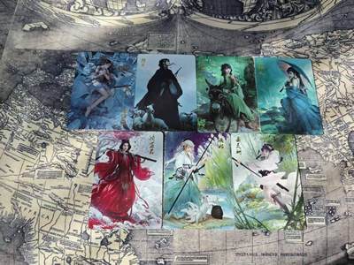 光影卡牌第26期，各家亲签，各家套卡，持续收拍品 - 燎原武林志钻闪特卡人物如图，全部满赠卡形式推出一套7张