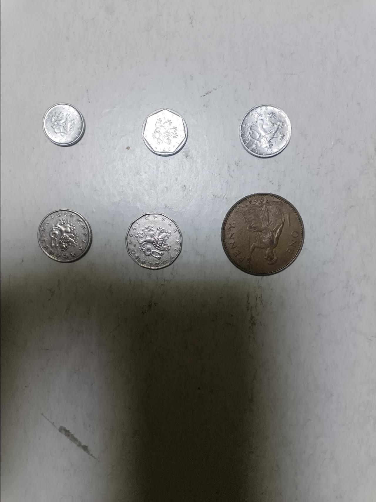 【20251209】非全新纸币和硬币第311场 欧洲国家6枚硬币不同版本