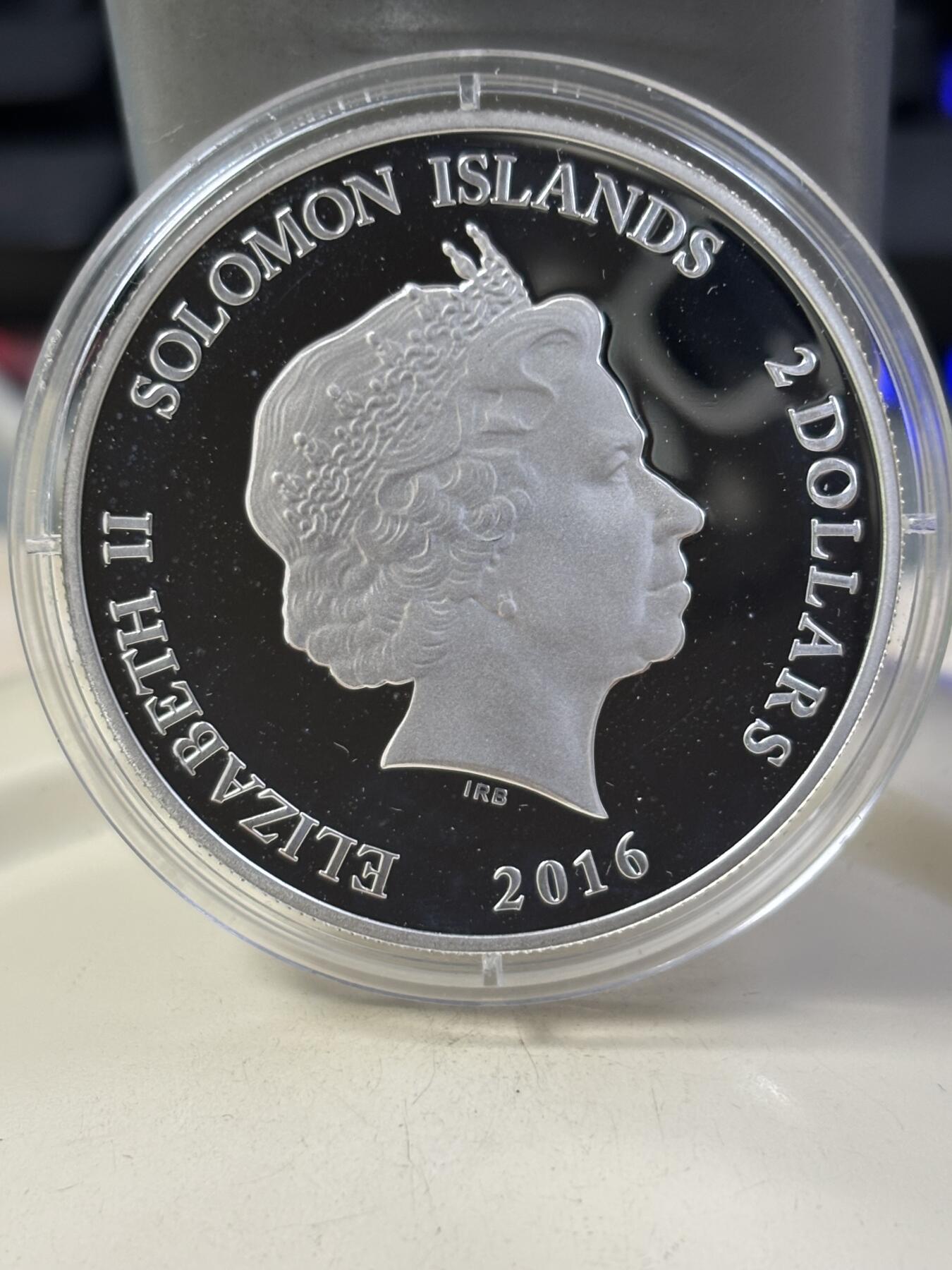 第184期拍卖 所罗门2016年古埃及系列圣凯瑟琳修道院彩色银币，999银银价166，12克