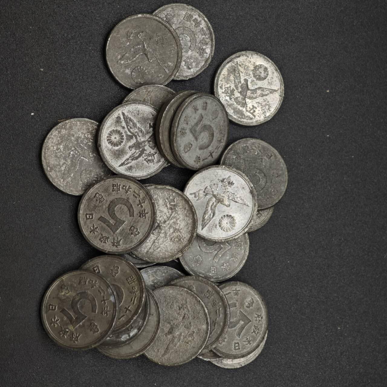 【淘币小摊】实时拍第八百一十九拍   散币场   满百包邮可预留二周 每周一统一发货   日本五钱锡币29枚