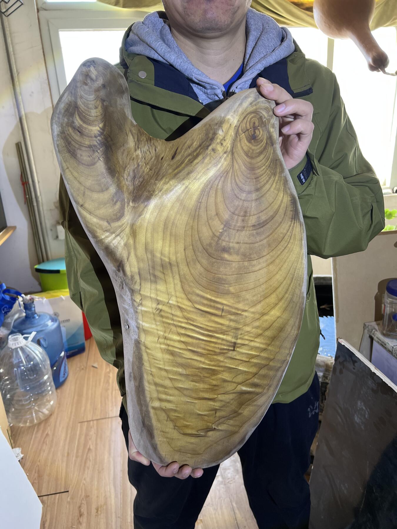 零元拍：金丝楠 茶盘，尺寸约：585/275/190/35MM，满果香，满金丝满水波，未上漆上蜡