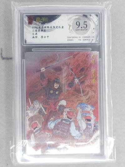 龙虎卡牌六六场 （无佣金，周六结拍，欢迎送拍） - 粗闪评级卡 玄卡阁 李云中-乐进  9.5分