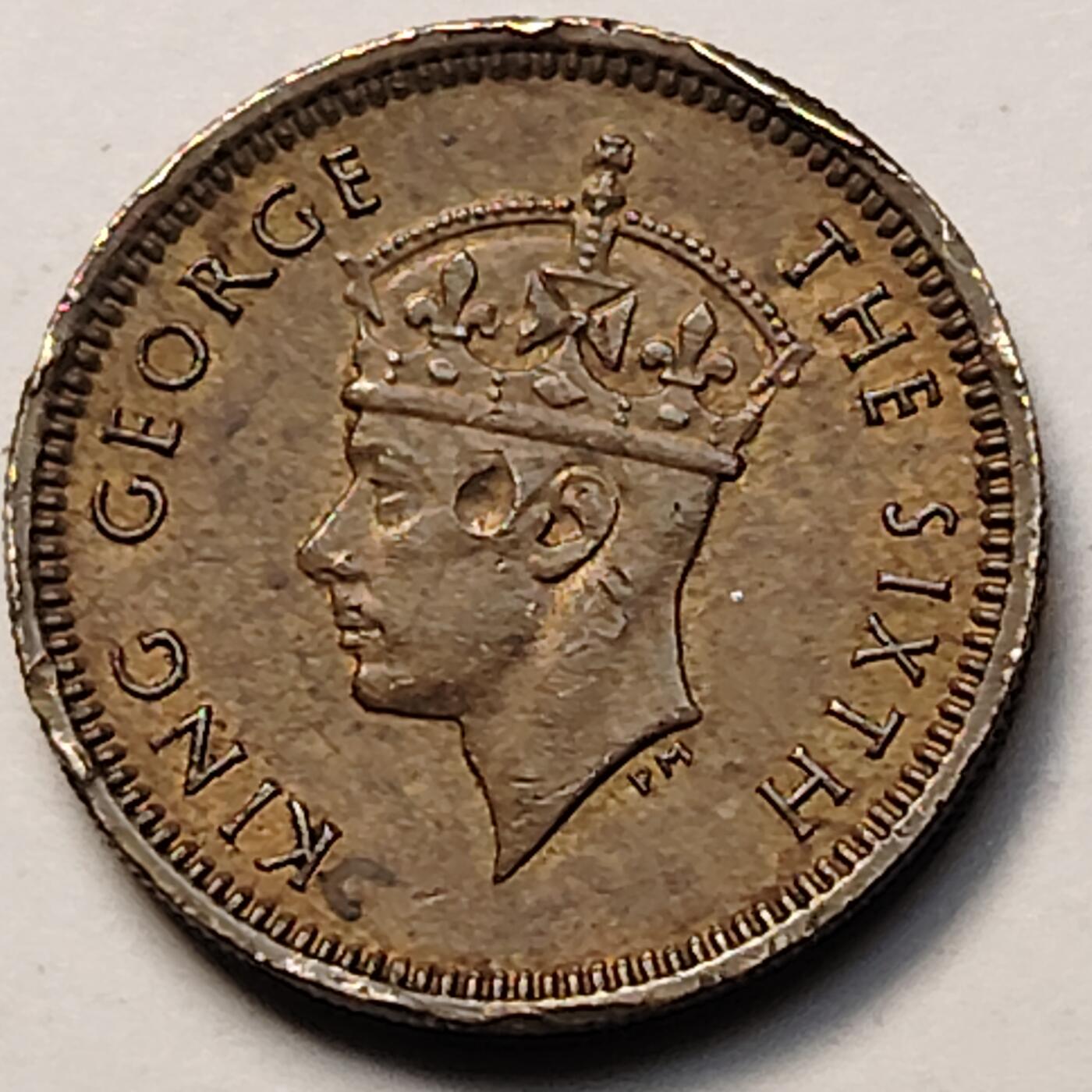 布加迪🐬～世界钱币(上海)🌾第 263 期 /  各国套币和散币 香港🇭🇰 1949年 5仙