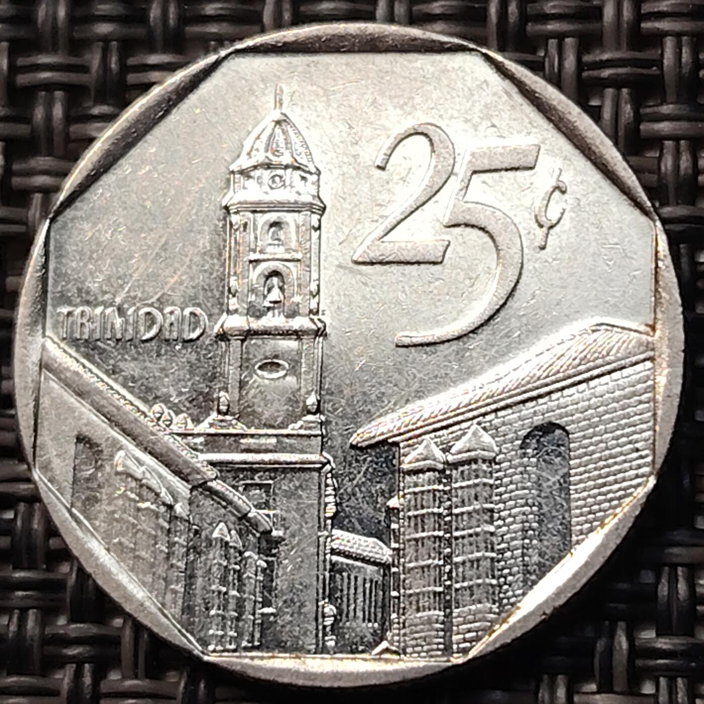 布加迪🐬～世界钱币(上海)🌾第 263 期 /  各国套币和散币 古巴🇨🇺 1994年 25分外汇币 镀镍钢