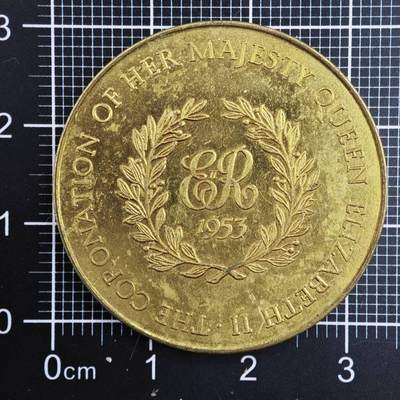 【淘币小摊】限时拍第八百二十三拍  纪念章场  满百包邮可预留两周  周一统一发货  -  英国1953年伊丽莎白二世加冕纪念章