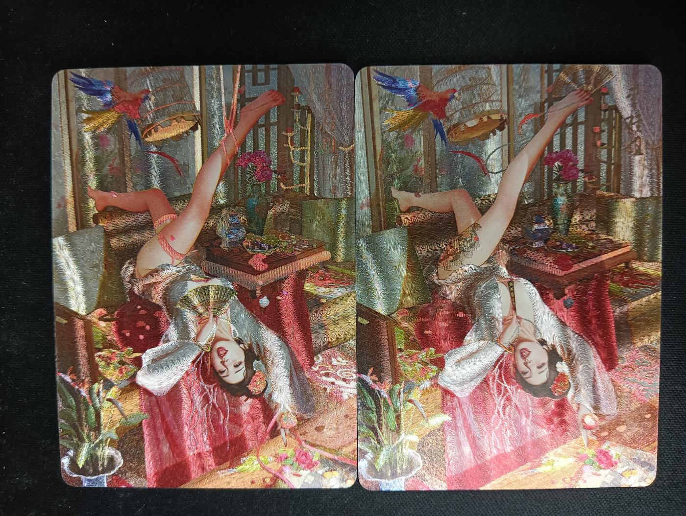 花开卡拍第53期（12月28号周日截拍，品控勿拍!!!拍品不寄存，运费5元，自制卡难免瑕疵，可能存在轻微撞角爆边等出厂瑕疵，品控介意勿拍！） 焱卡 人间传 李桂姐 幻彩粗闪工艺