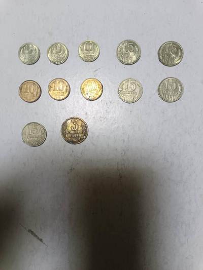 【20251209】非全新纸币和硬币第311场 - 俄罗斯12枚硬币，有重复