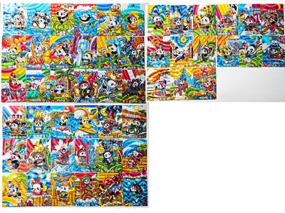 白泽拍卖卡牌手绘专场第29期（30期白金之夜大拍暂定28号，欢迎送拍精品热闹跨年！忽有故人心上过，回首山河已是秋） - 2025 可可瑞听 彩虹熊猫系列食玩卡散卡 51张  粗闪