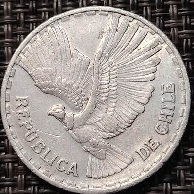 布加迪🐬～世界钱币(上海)🌾第 263 期 /  各国套币和散币 - 智利🇨🇱 1961年 1分铝币 大直径