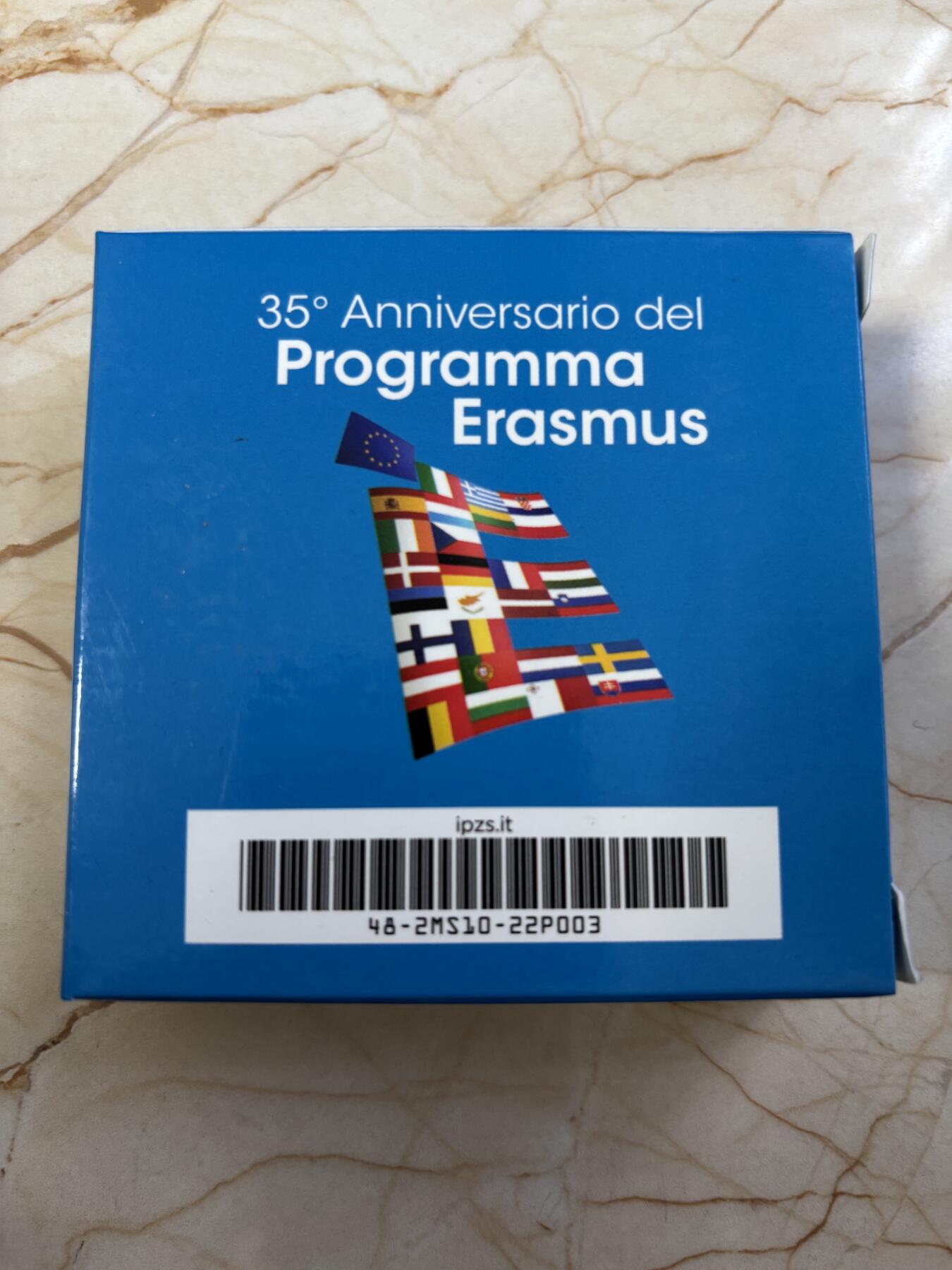 第184期拍卖 意大利2022年伊拉斯谟计划35周年精制纪念币，发行10000枚