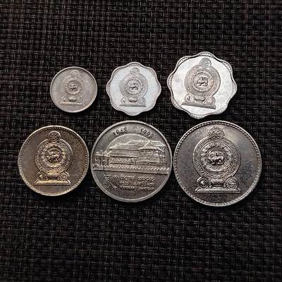 布加迪🐬～世界钱币(上海)🌾第 263 期 /  各国套币和散币 - 斯里兰卡🇱🇰 6枚套币