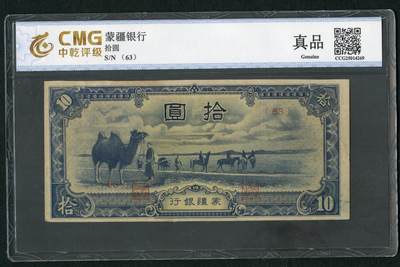 沧河堂083（蒙疆专场） - 蒙疆银行 十元 骆驼群 中乾真品
