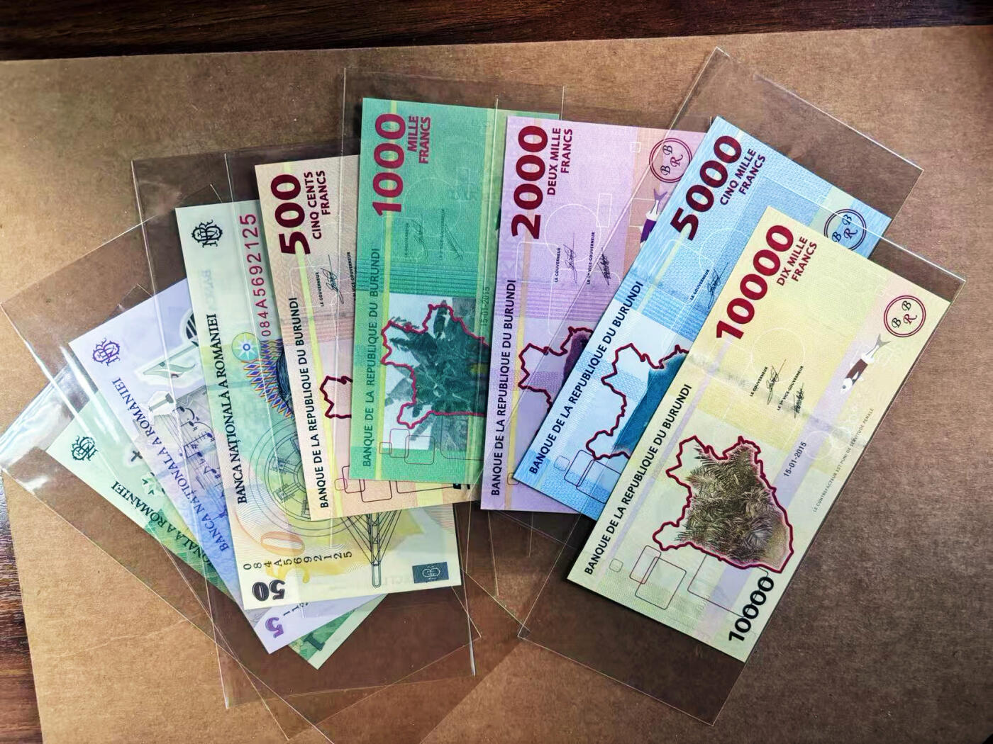 【Blue Auction】世界纸币精拍第759期——18级TOP拍卖/信誉/品质/专业/高效💫 【一组8张】罗马尼亚 1-50雷&布隆迪 500-10000法郎 均首发冠 全新UNC