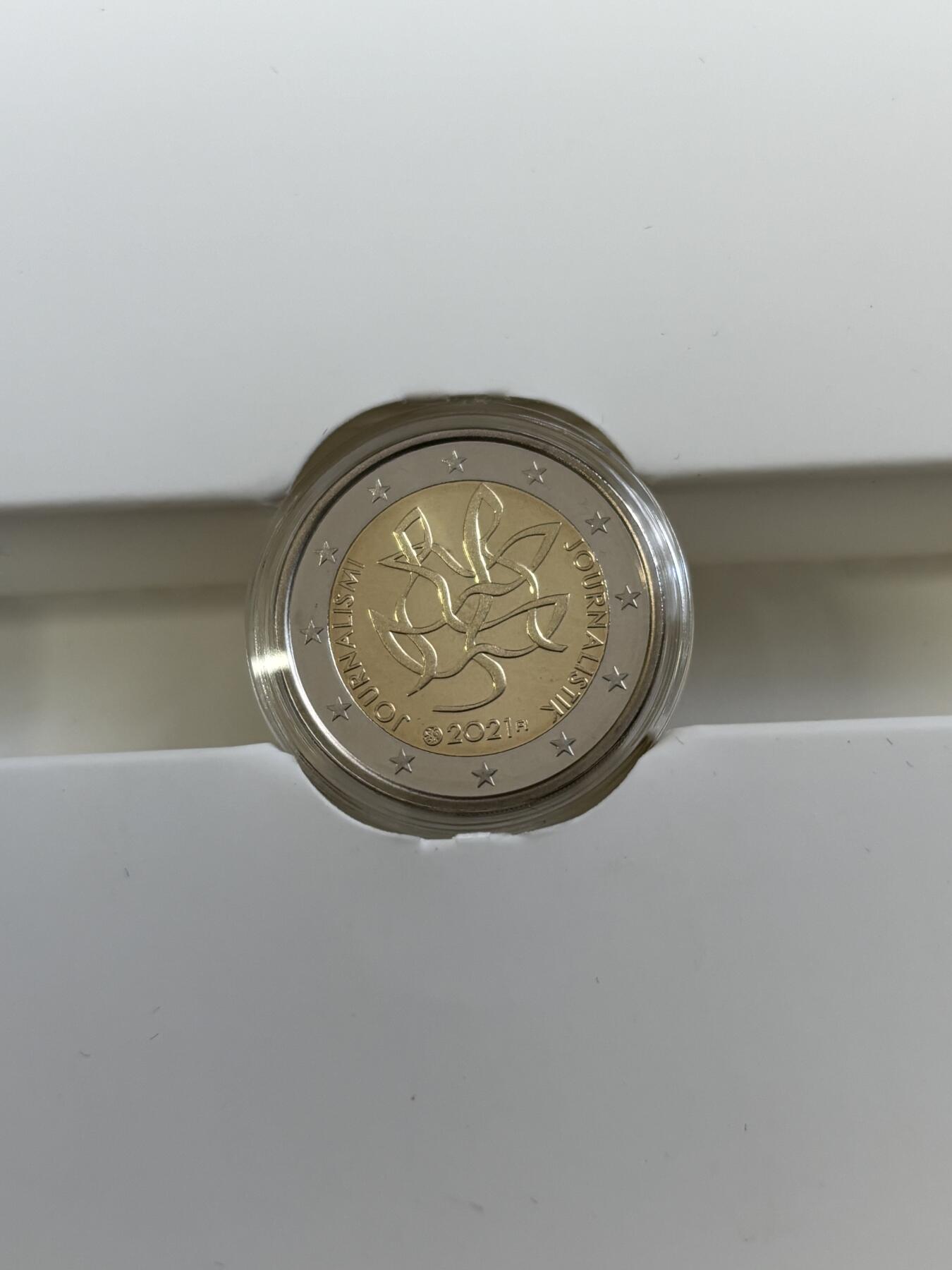 第184期拍卖 芬兰2021年新闻与言论自由精制双金属币