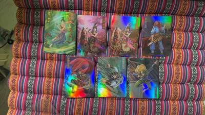 光影卡牌第26期，各家亲签，各家套卡，持续收拍品 - 重绣水浒彩闪特卡7张，黄肚兜三娘＋红肚兜三娘＋红肚兜二娘，绝版稀有