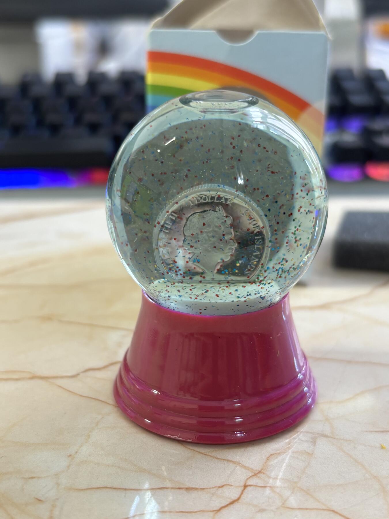 第184期拍卖 库克2021年水晶球系列4彩色热气球精制纪念银币，999银，发行2021枚