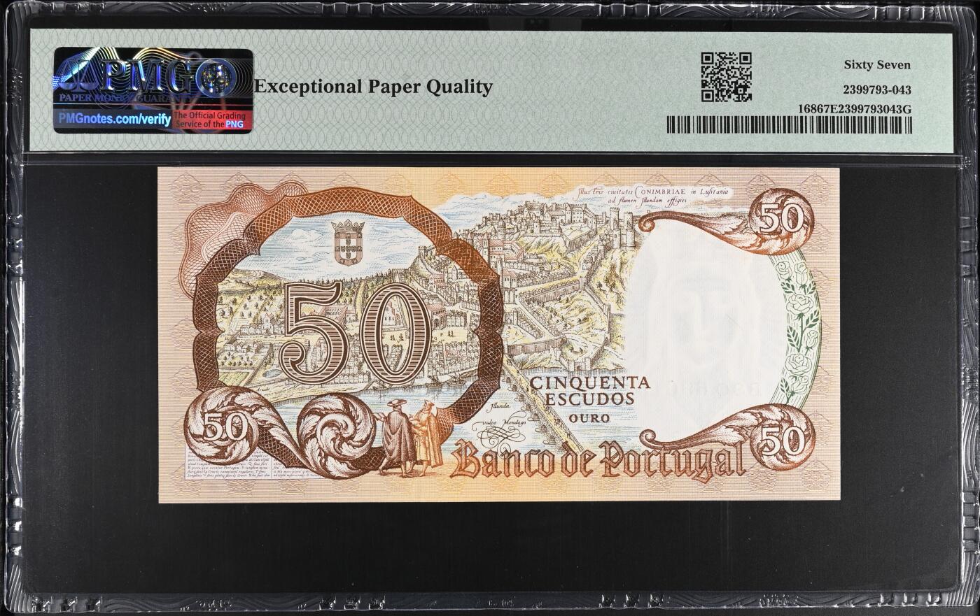 《艾美收藏》第223期-12.7周日外币畅拍 葡萄牙1964年50埃斯库多PMG67E高分无347 伊莎贝尔女王 葡萄牙经典品种