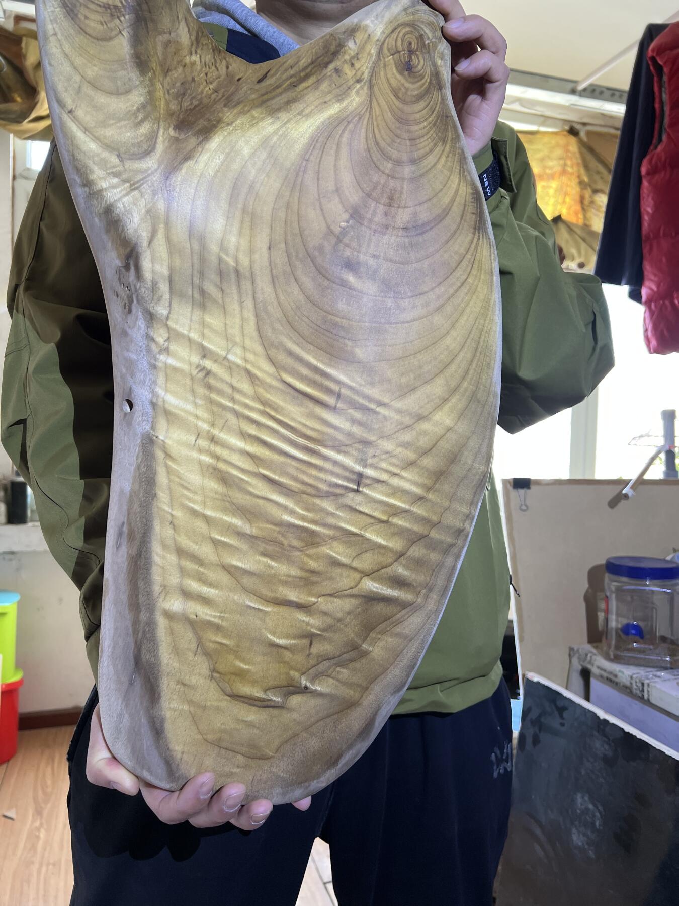 零元拍：金丝楠 茶盘，尺寸约：585/275/190/35MM，满果香，满金丝满水波，未上漆上蜡