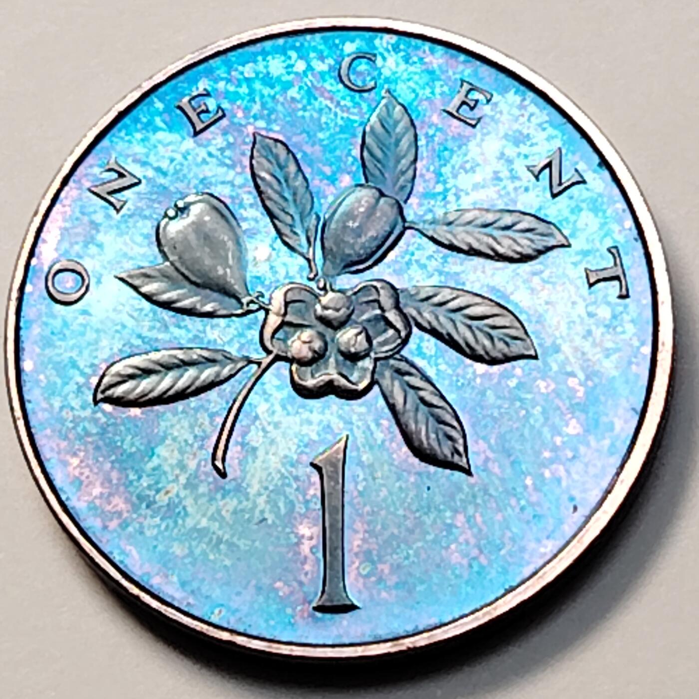 布加迪🐬～世界钱币(上海)🌾第 263 期 /  各国套币和散币 牙买加🇯🇲 1973年 1分 精致币