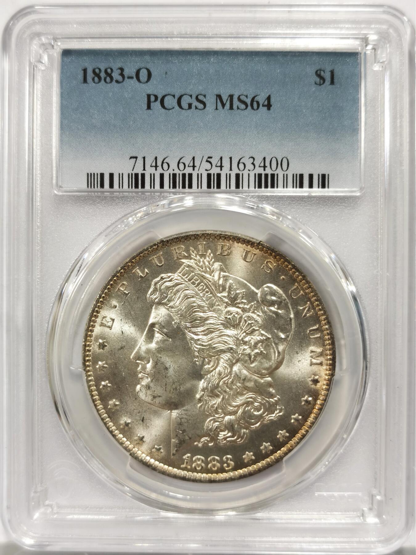 博洋堂藏家专场系列之美国钱币白金之夜专场②暨第152期（全场包邮）  PCGS MS64 美国1883 O 十字转光-3