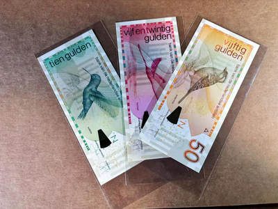 【Blue Auction】世界纸币精拍第759期——18级TOP拍卖/信誉/品质/专业/高效💫 - 【一组3张】荷属安的列斯 10-50盾 全新UNC