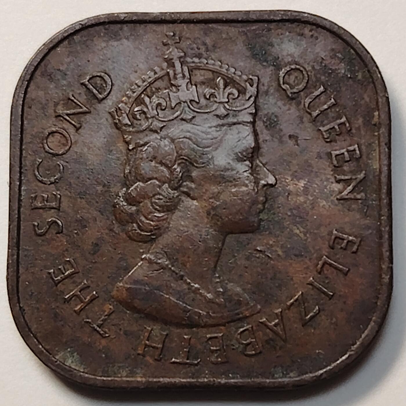 布加迪🐬～世界钱币(上海)🌾第 263 期 /  各国套币和散币 马来亚和英属婆罗洲 1957年 1分 女王头像