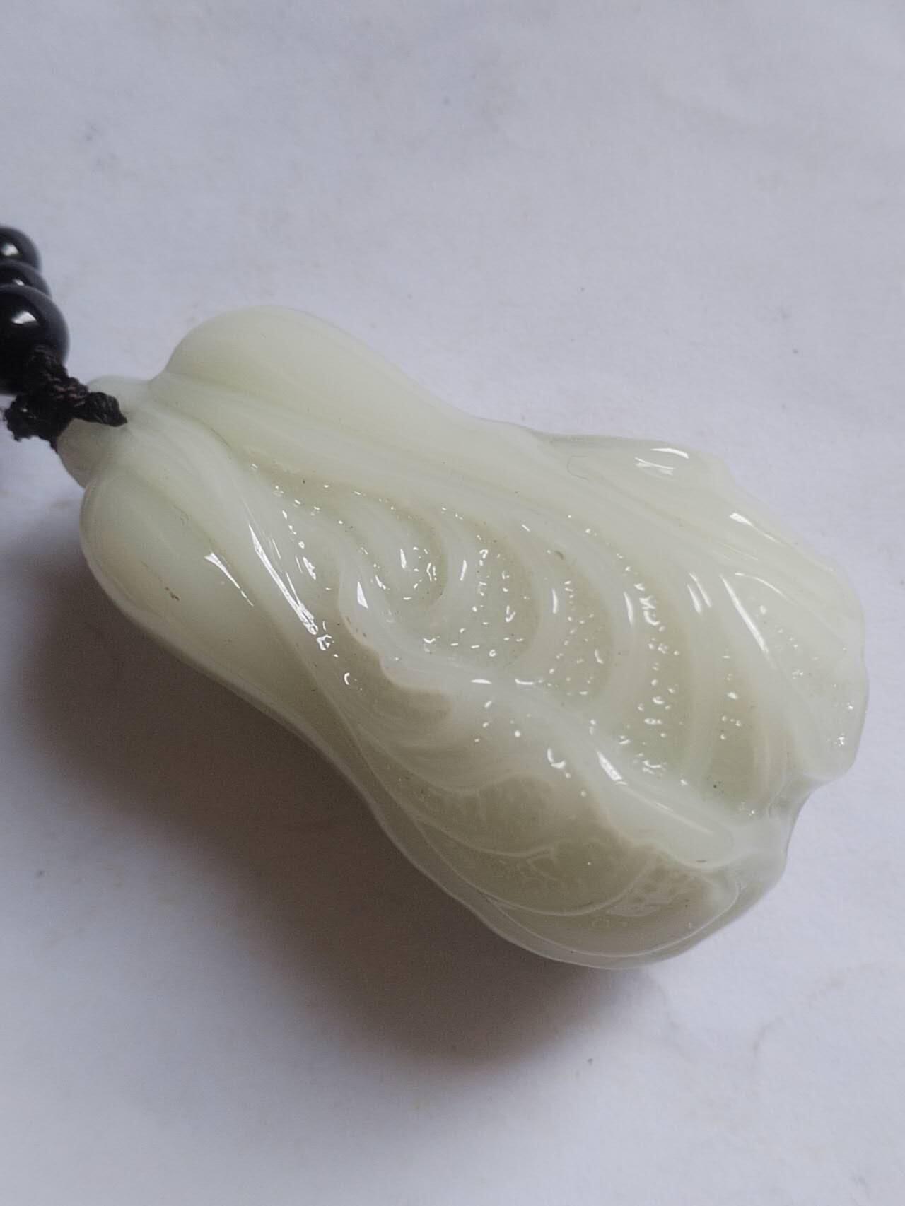 玉石 手镯 手串 手链专场 岫玉 百财手把件。已配绳。