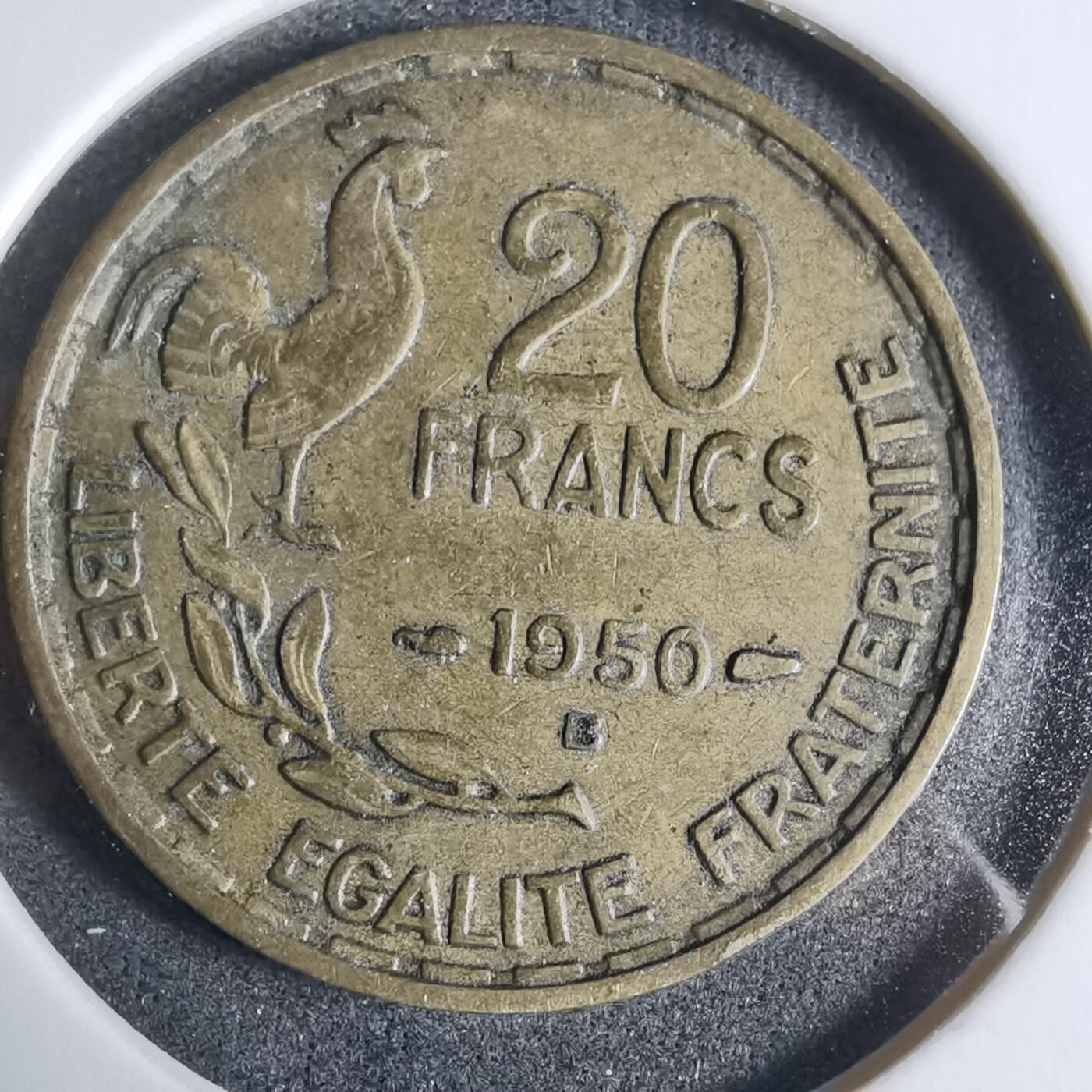 沼泽如烟--第923场 法国1950年20法郎B版