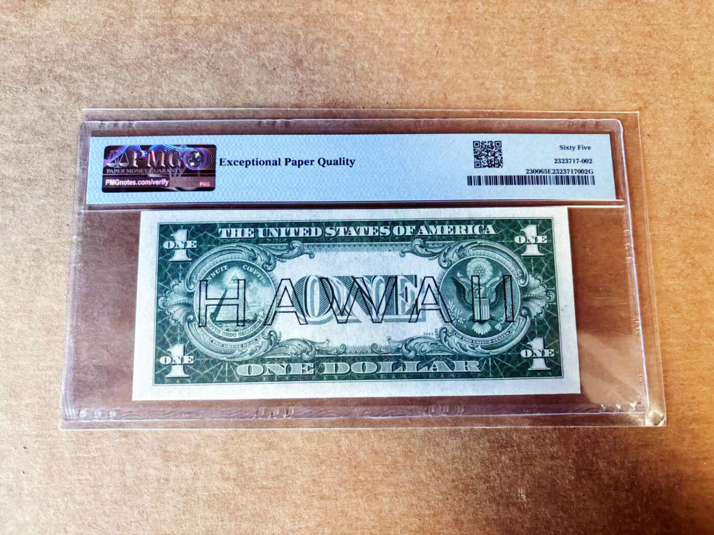 【Blue Auction】世界纸币精拍第759期——18级TOP拍卖/信誉/品质/专业/高效💫 美国 1935年1美金 夏威夷券 PMG65EPQ