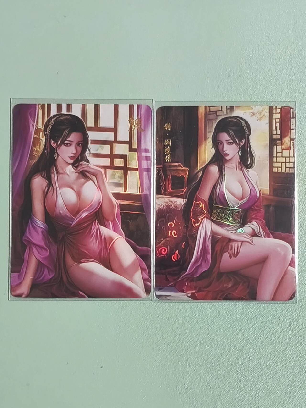 光影卡牌第26期，各家亲签，各家套卡，持续收拍品 乱世水浒特卡，闫婆惜2张，彩闪工艺