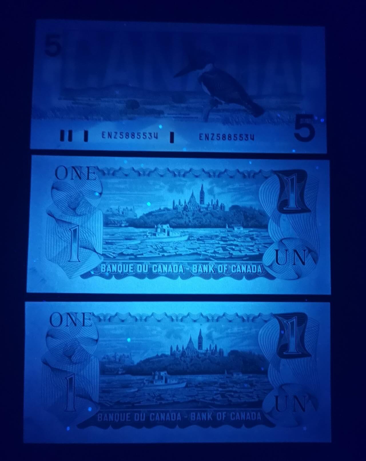 《艾美收藏》第223期-12.7周日外币畅拍 (3张)加拿大5镑&1镑UNC 年份及签名如图